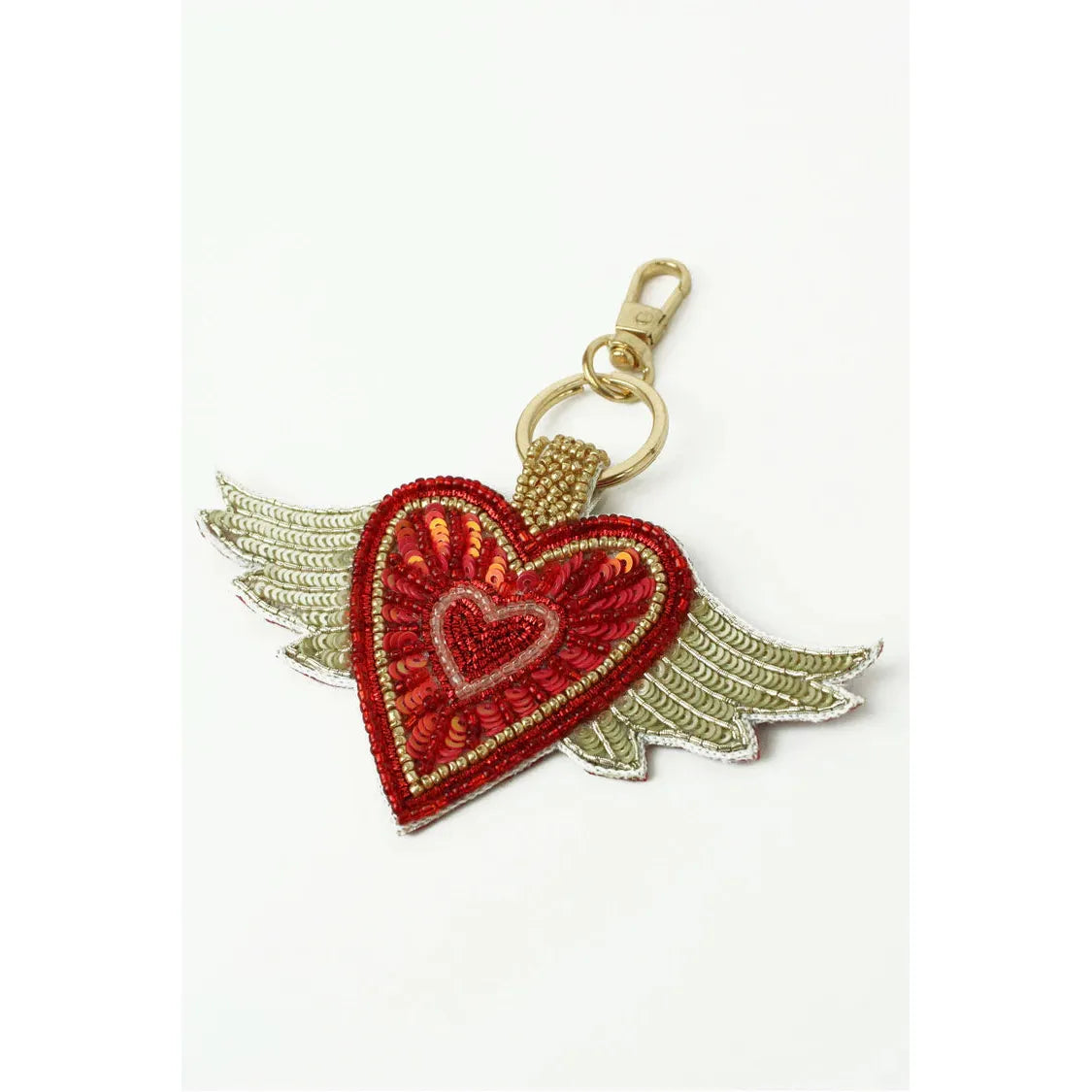 Beaded Heart Keyring – Freda & Bert - Gift Shop Cambridge