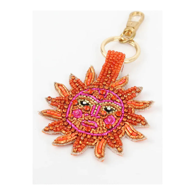 Beaded Sun Keyring