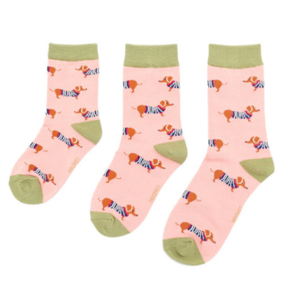 Parisian Pups Dusky Pink Kids Socks