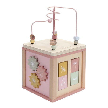 Pink Flowers Activity Cube