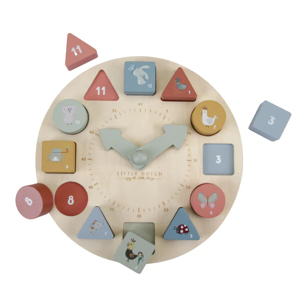 Neutral Wooden Puzzle Clock