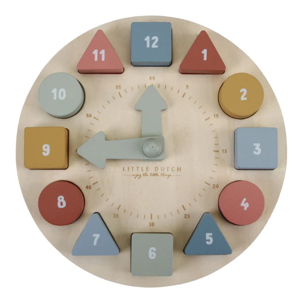 Neutral Wooden Puzzle Clock