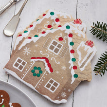 Load image into Gallery viewer, Gingerbread House Christmas Napkins
