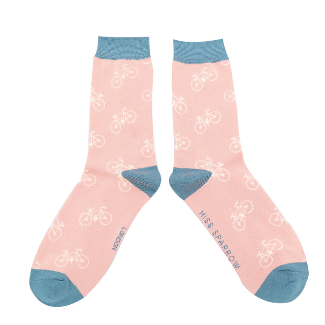 Dusky Pink Bikes Ladies Socks