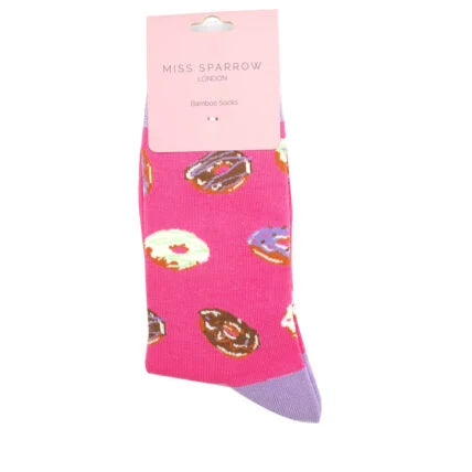 Doughnut Pink Ladies Socks