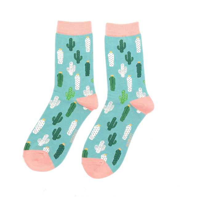 Prickly Pair Duck Egg Women's Bamboo Socks
