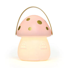 Load image into Gallery viewer, Mini Pink &amp; Gold Fairy House Carry Lantern