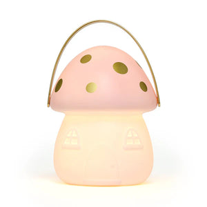 Mini Pink & Gold Fairy House Carry Lantern