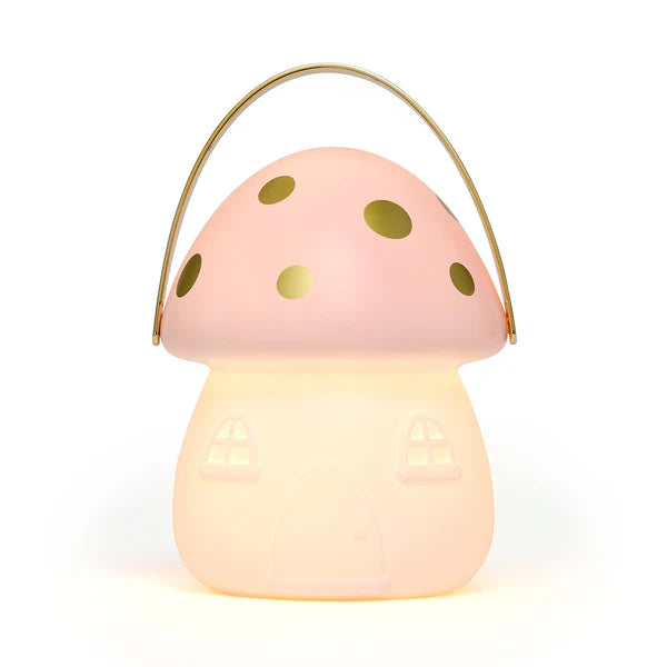 Mini Pink & Gold Fairy House Carry Lantern