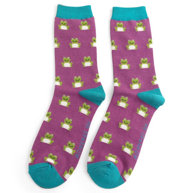 Frogs Purple Socks