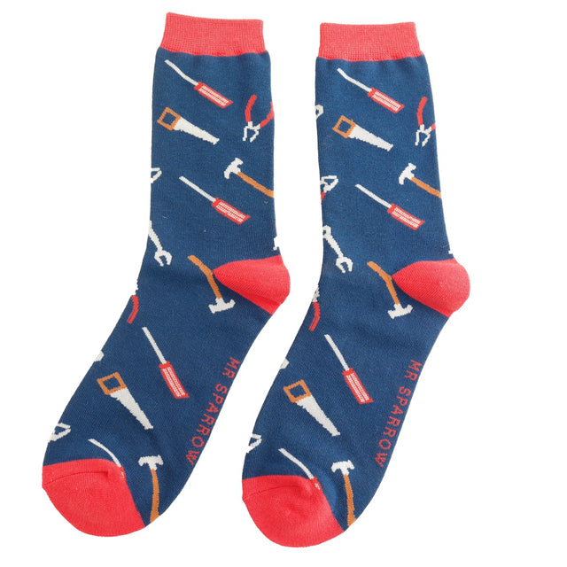 Tools Navy Bamboo Socks