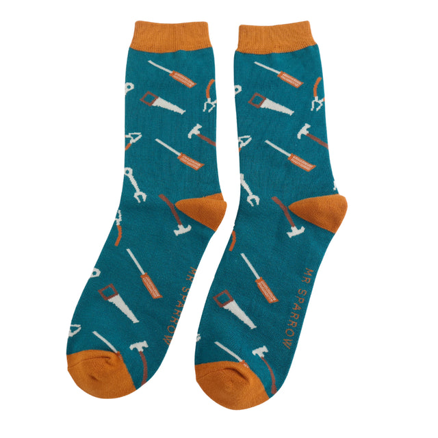 Tools Teal Socks