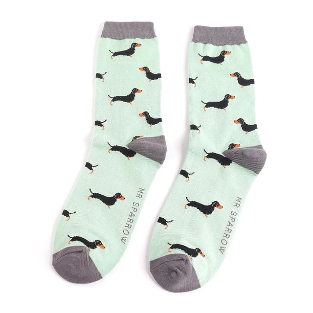 Little Sausage Dogs Mint Men's Socks