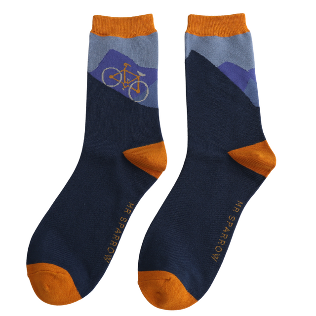 Navy Hill Climb Socks