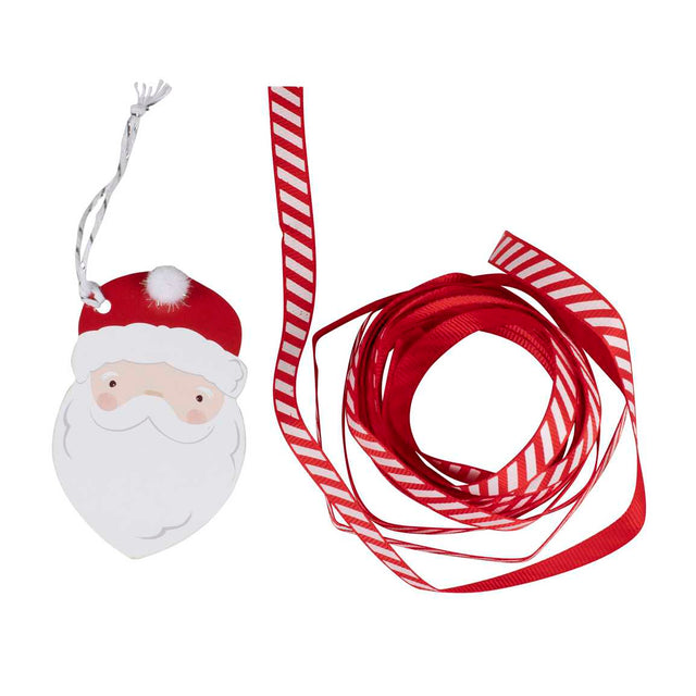 Father Christmas Tags & Ribbon