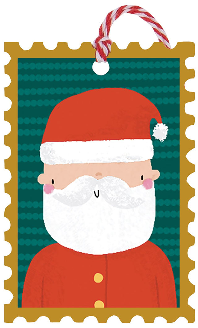 Santa Stamp Gift Tags