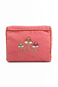 Medium Mushroom Beaded Pouch