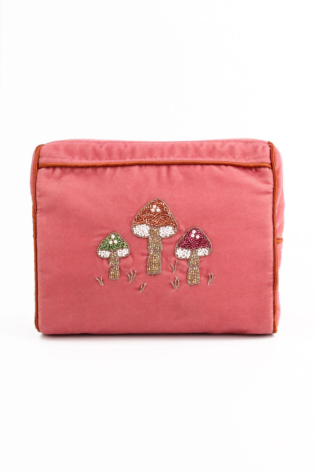 Medium Mushroom Beaded Pouch