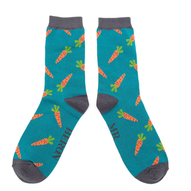 Teal Carrot Socks