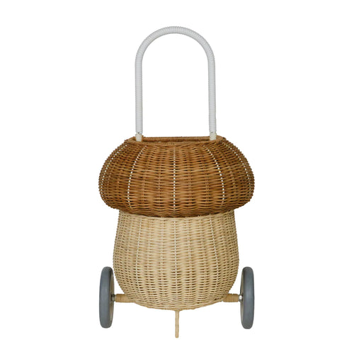 Natural Rattan Mushroom Luggy