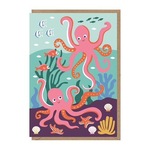 Pink Ocean Birthday Card