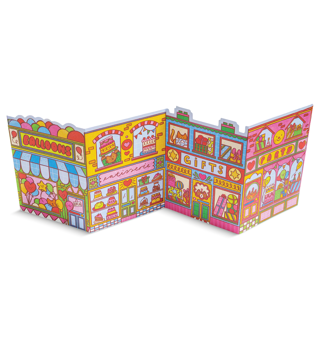 Birthday Street Fold Out Concertina Card