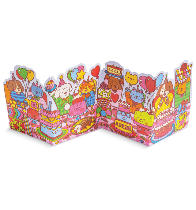 Birthday Party Fold Out Concertina Card