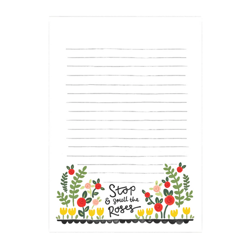Stop And Smell The Roses Notepad