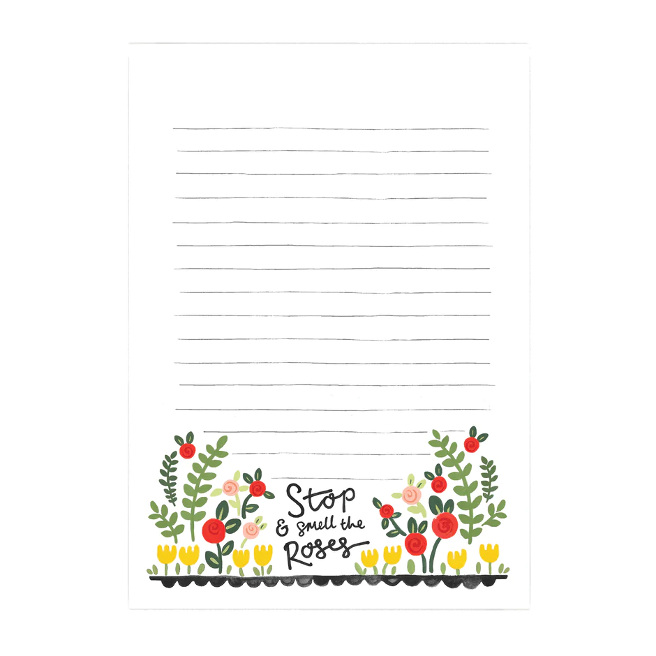 Stop And Smell The Roses Notepad