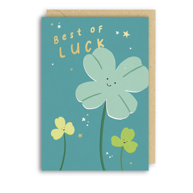 Best of Luck Clover Card
