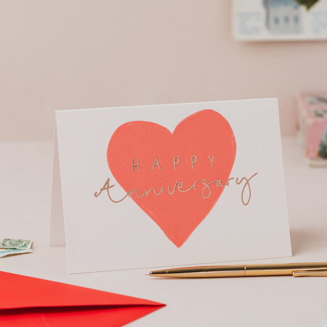Anniversary Red Heart Card