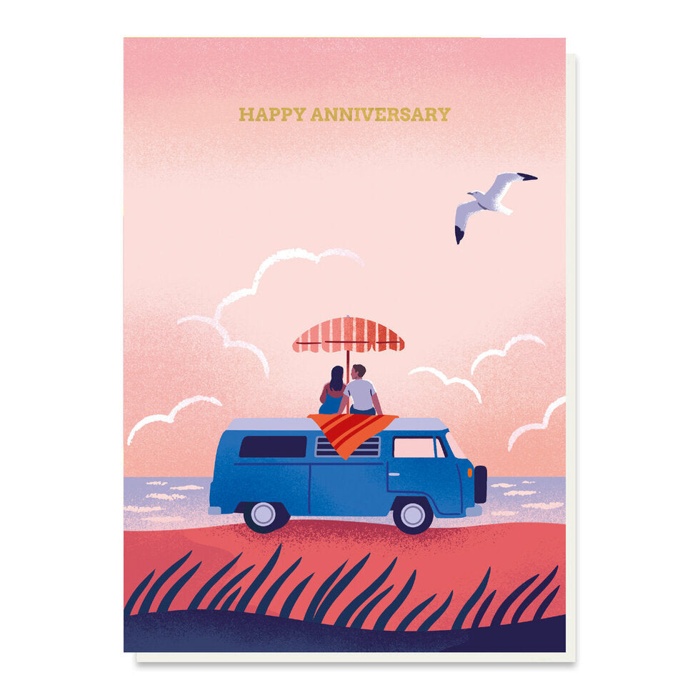 Beach Camper Anniversary Card