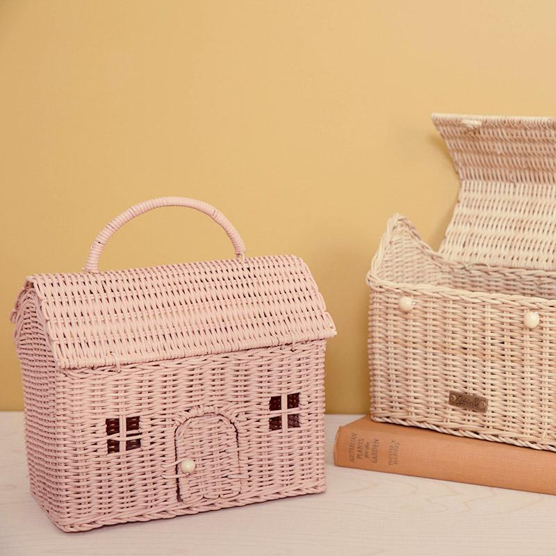 Rose Rattan Casa Clutch