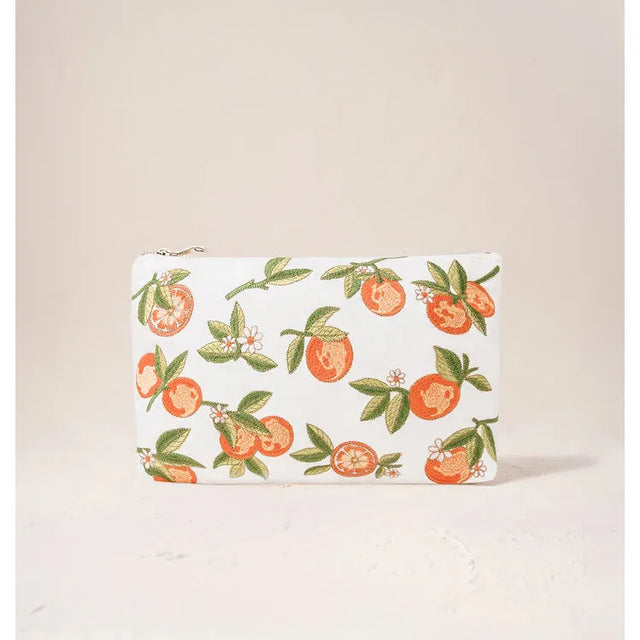 Orange Blossom Everyday White Pouch