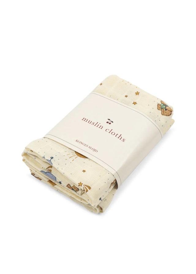3 Pack Muslin Cloths: Cucciolo