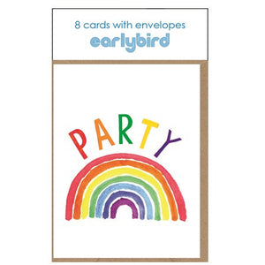 Pack Of Rainbow Party Invitations