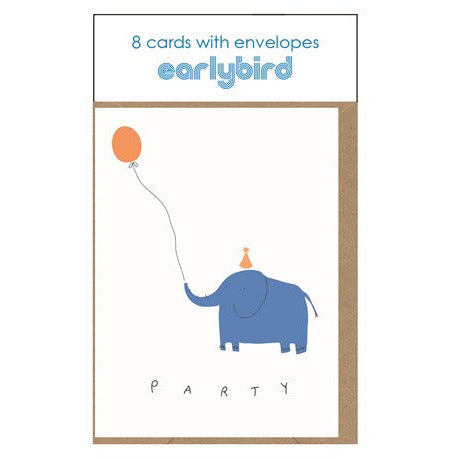 Pack Of Elephant Party Invitations