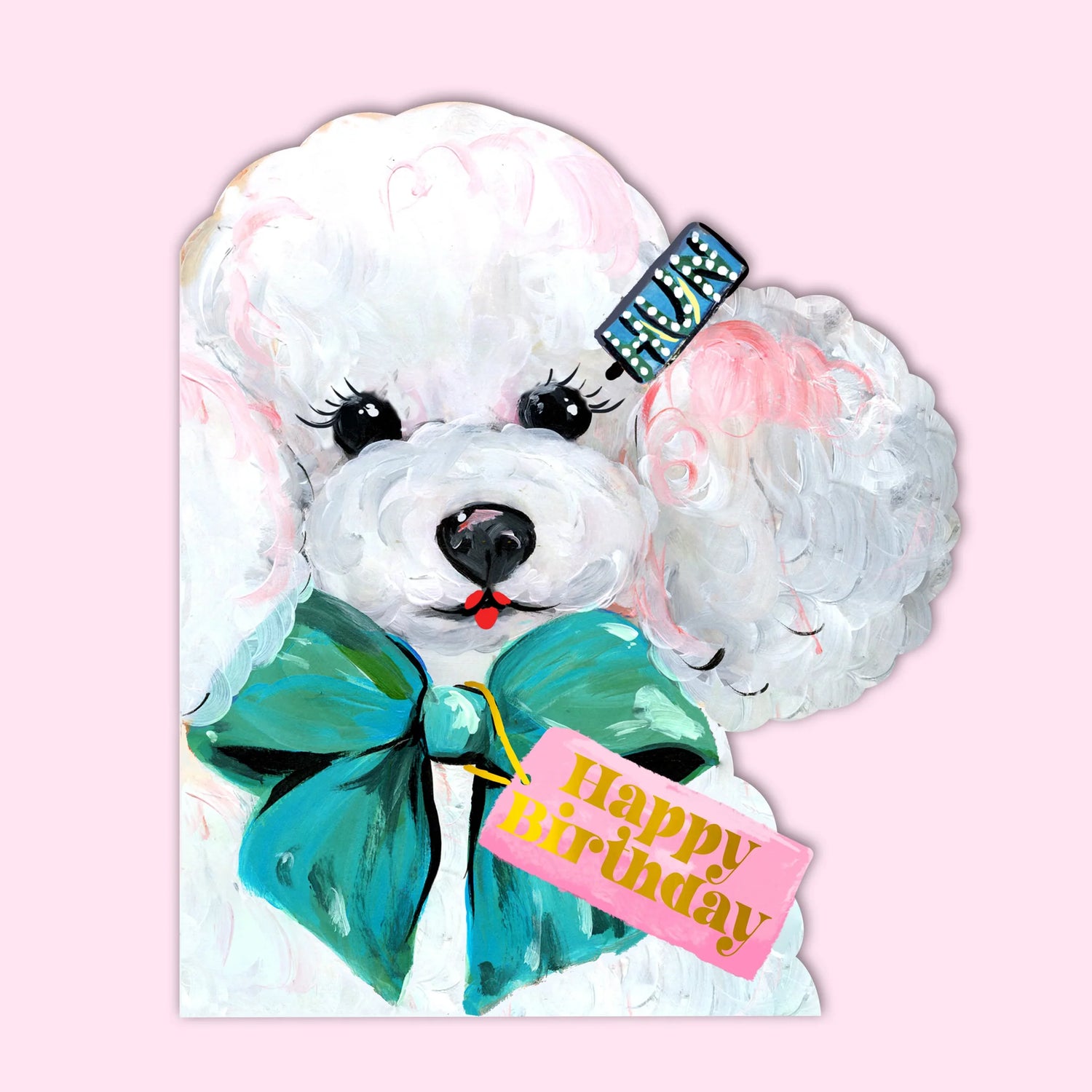 Poodle Shaped Card