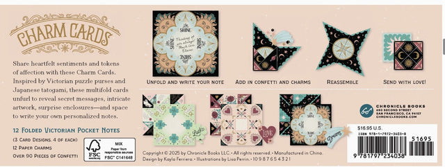 Charm Cards: Folded Victorian Pocket Notes