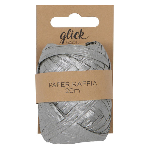 Metallic Silver Paper Raffia