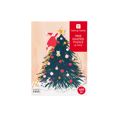 Christmas Tree Shaped 50 Piece Puzzle