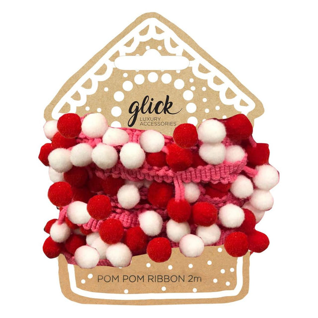 Bright Festive Pom Pom Ribbon
