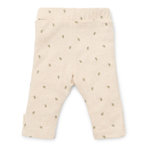 Neutral Green Leaves Leggings
