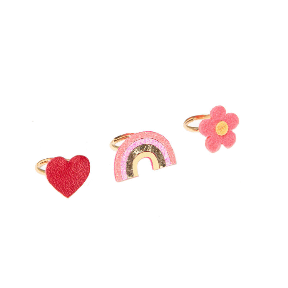 Cheerful Rainbow Ring Set