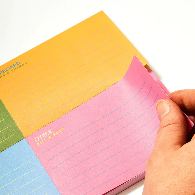 Colourful Tear Off Food Shopping List Pad
