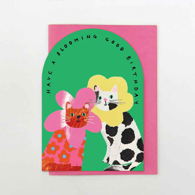 Flower Cats Birthday Card