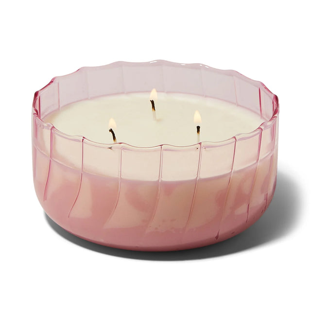 12oz Ripple Glass Candle - Desert Peach