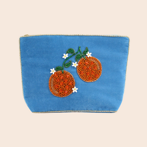 Blue Orange Medium Pouch