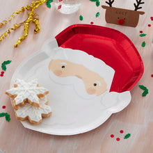 Load image into Gallery viewer, Santa Foiled Paper Plates