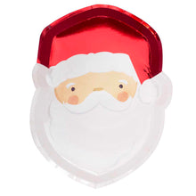 Load image into Gallery viewer, Santa Foiled Paper Plates